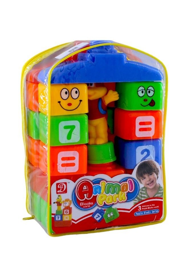 Rally Kids Building Blocks Animal Park Puzzle Block Series Playset  - Image 2