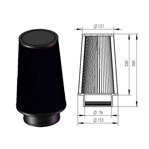 MOOSUN مجموعة أنابيب سحب الهواء البارد MOOSUN لأداء 2012-2018 جيب رانجلر 3.6L V6 (MS-JQTJ-027) - أسود وأسود - Image 4