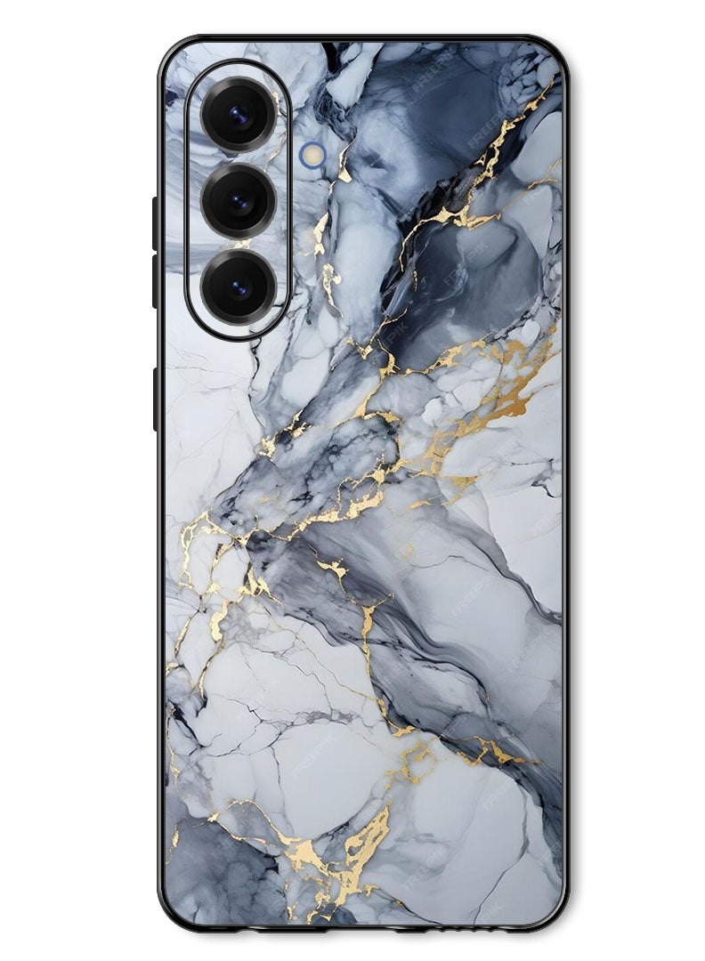 Theodor Case Compatible with Samsung Galaxy A57 Protection Shockproof Bumper Cover Grey Marble Blush - Image 1