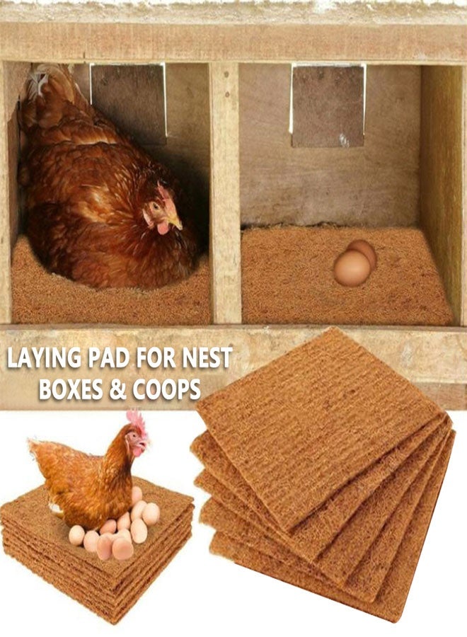 وهاواي 5 Pack Chicken Nesting Pads Natural Coconut Fiber Laying Hen Nesting Box Liners Nesting Pads for Chicken Coop Chicken Bedding Fit Most Nesting Boxes 30x30cm - Image 4