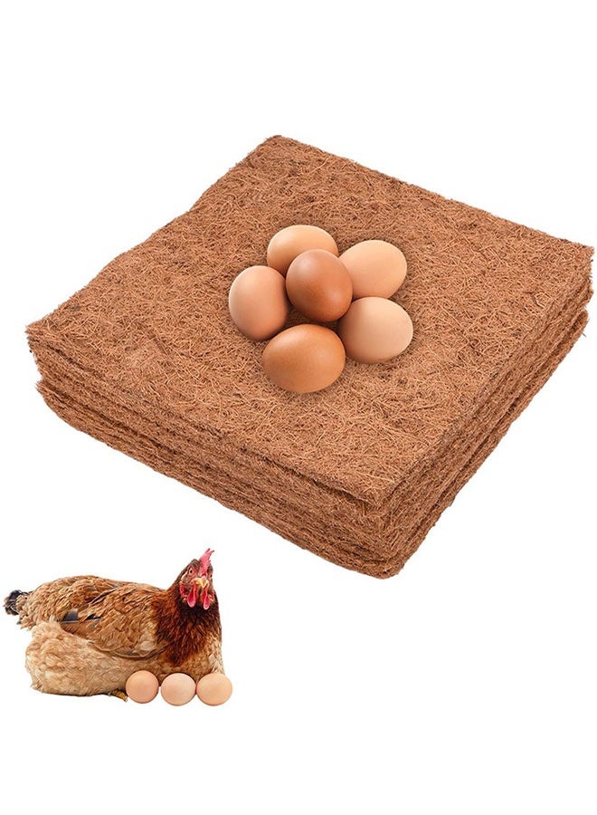 وهاواي 5 Pack Chicken Nesting Pads Natural Coconut Fiber Laying Hen Nesting Box Liners Nesting Pads for Chicken Coop Chicken Bedding Fit Most Nesting Boxes 30x30cm - Image 1