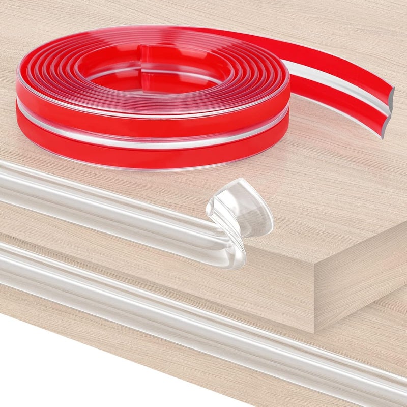 Circle M 2m Transparent Silicone Edge Protector Strip: Pre-Taped Baby Safety Guard