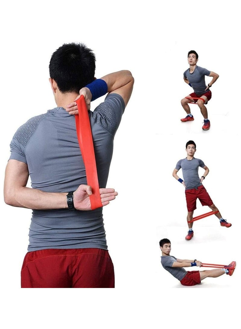 Latex Fitness Resistance Bands Set Travel-Friendly & Assorted - Image 4