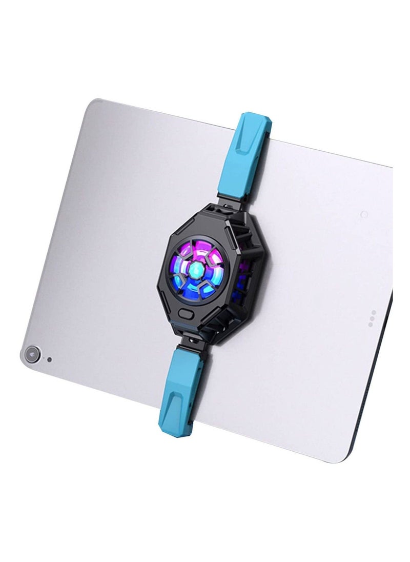 2 in 1 Tablet Mobile Phone Cooler Semiconductor Fast Cooling Fan Ipad Extended Back Clip Radiator RGB Light For Min - Image 2