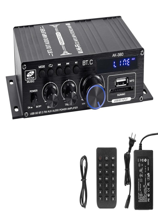 Hosyond مضخم صوت بلوتوث 5.0 من هوسيوند، AMP 2.0 قناة، مستقبل صوت ستيريو عالي الدقة (HiFi) مع ترددات عالية ومنخفضة، مناسب لمكبرات الصوت السلبية وأنظمة المسرح المنزلي والسيارات. - Image 1