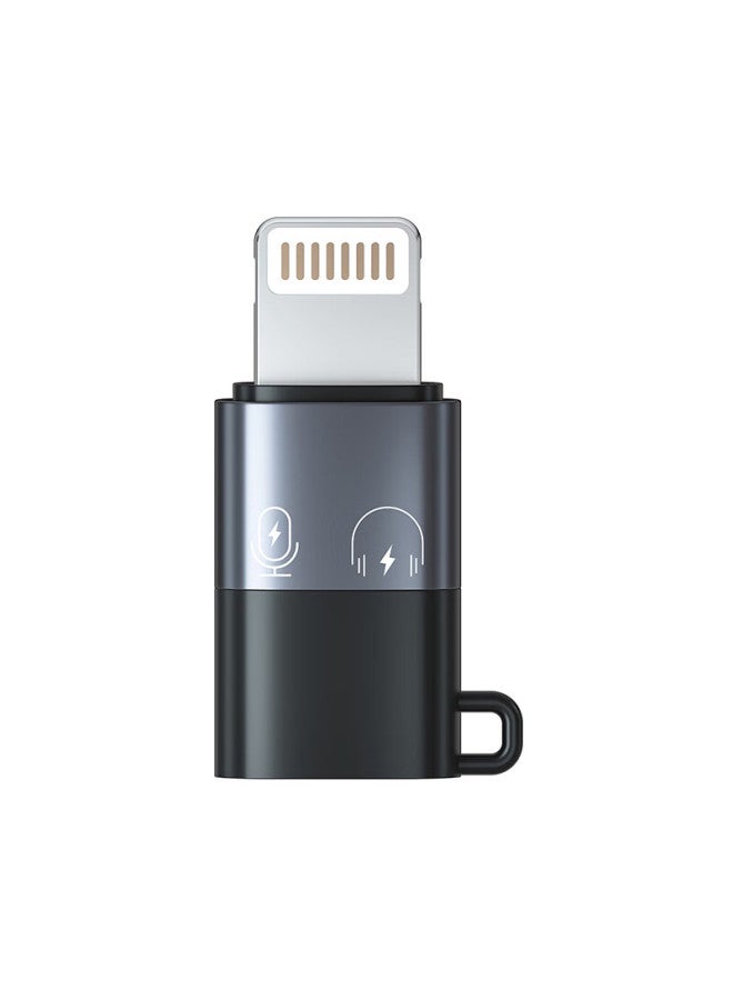 Suai Mk50 Otg Audio Adapter, Type-c To Apple Headphone Clip, Microphone Adapter, Black