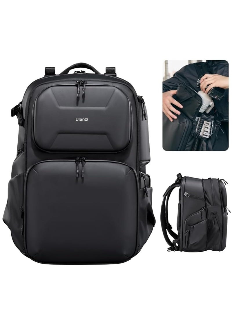 Ulanzi Ulanzi BP10 Hardshell Camera Backpack 25 to 35L | Holds 2 Cameras + 6 lenses | 47x22x33cm 2.6 Kg | Dual Side Quick Access | Comfortable Back Panel | Anti-Theft | Waterproof | 25L Expandable to 35L - Image 1
