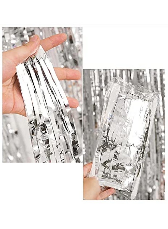 Atpata Funky Disco Theme Dance Party Foil Balloons for Disco theme Decoration (Disco Party Combo - Silver) - Image 3