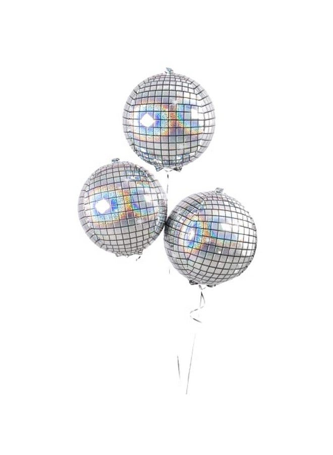 Atpata Funky Disco Theme Dance Party Foil Balloons for Disco theme Decoration (Disco Party Combo - Silver) - Image 4