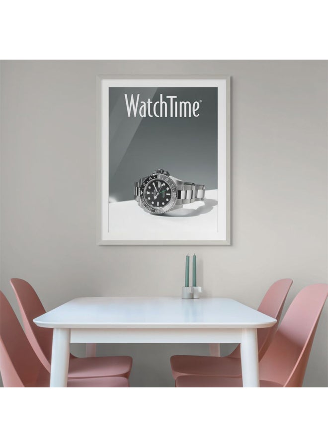 آرت دیکور  ديكور فني مؤطر بطباعة صورة فنية جميلة للساعة الفاخرة جدار الفن الحديث للساعة ملصق للرجال ساعة ديكور عصرية طباعة فنية لمكتب غرفة المعيشة المنزلية. - Image 3