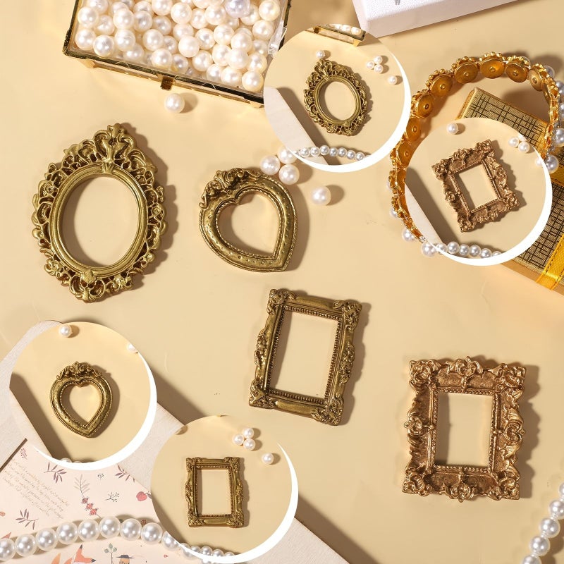 12 Piece Set Resin Mini Photo Frames for Wedding Christmas Decorations - Image 5