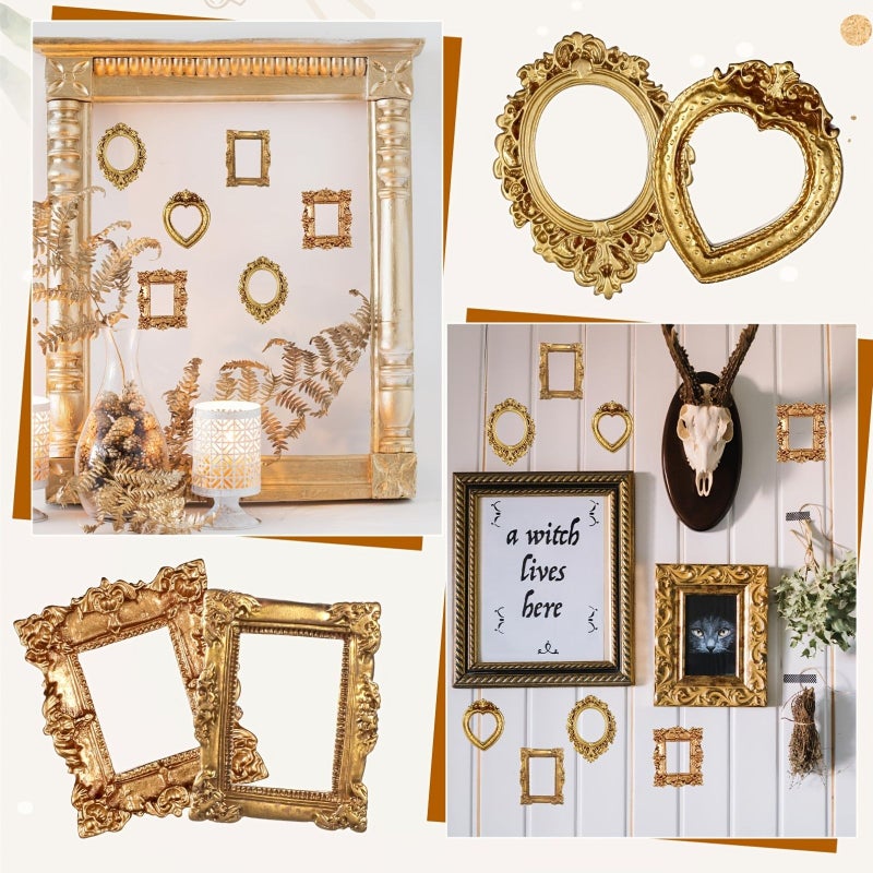 12 Piece Set Resin Mini Photo Frames for Wedding Christmas Decorations - Image 4