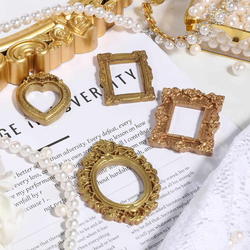 12 Piece Set Resin Mini Photo Frames for Wedding Christmas Decorations - Image 3