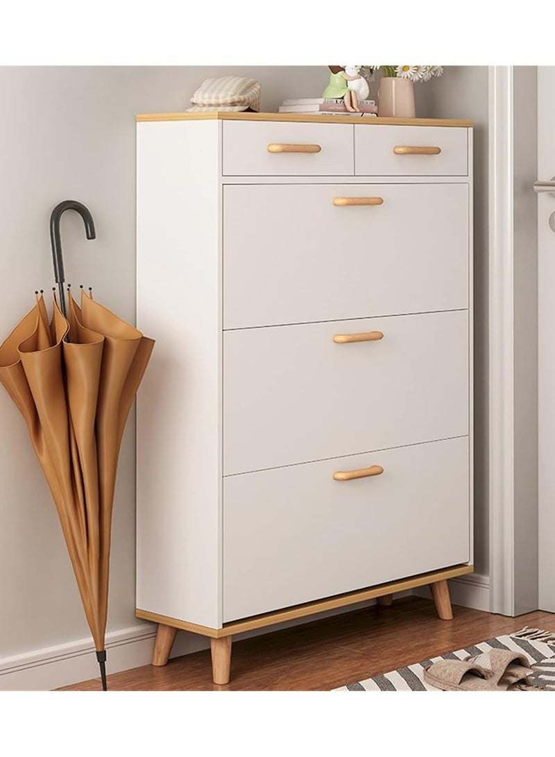 DubaiGallery Shoe Cabinet, Shoe Storage Cabinet with Flip Doors, Freestanding Entryway Shoe Rack Storage, Shoe Storage Shelf, Anti Toppling - Image 2