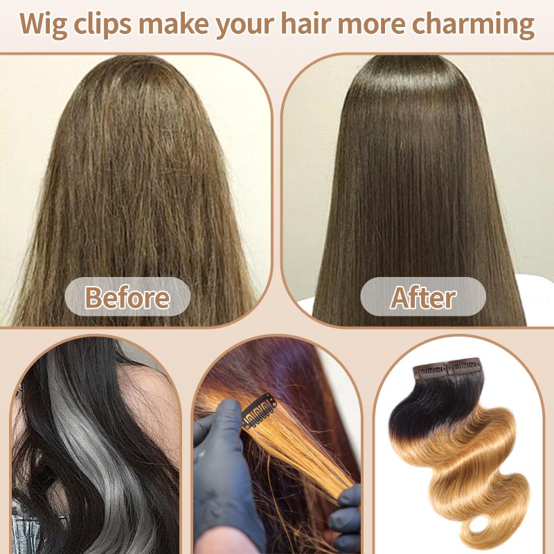 Ftyiwu 100PCS Hair Extension Clip Wig Making Set, 8 Rolls Hair Weave Sewing Thread with 50PCS Metal Snap Clips, I/J/T/C Needles and Storage Bag for DIY Wig Making Hand Sewing - Image 5
