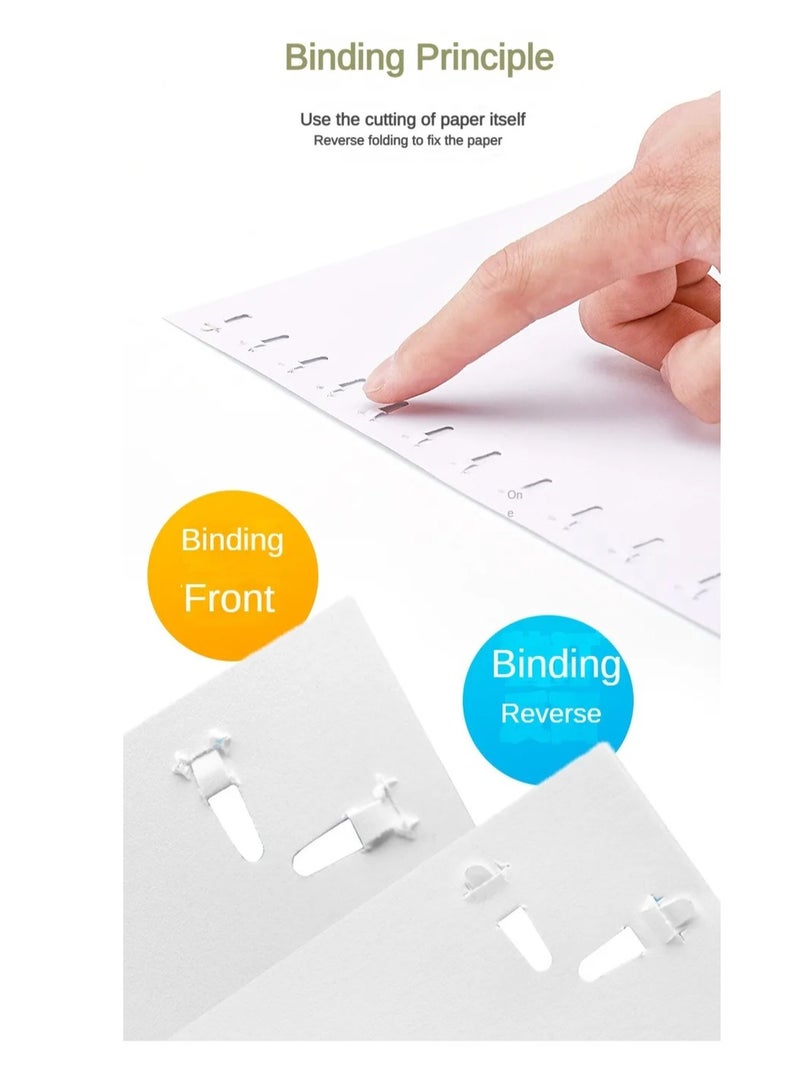 كيه دبليو تريو دباسة ورق KW-triO بدون دبابيس، دباسة بلاستيكية محمولة بدون دبابيس، تجليد 8 ورقات من الورق، لوازم مكتبية - Image 4