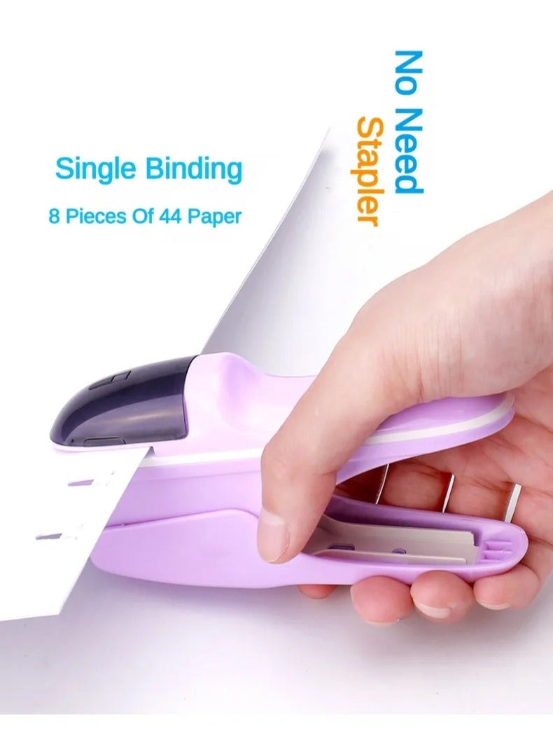 كيه دبليو تريو دباسة ورق KW-triO بدون دبابيس، دباسة بلاستيكية محمولة بدون دبابيس، تجليد 8 ورقات من الورق، لوازم مكتبية - Image 5