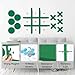 DUOLIYBC Magnetic Tic Tac Toe WallMount GameGame Room DecorModern Wall Decals for Kids RoomClassroomOfficesBest Gift for Family Friends Green - Image 4