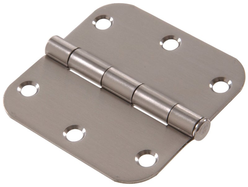 Hardware Essentials 852618 Residential Door Hinges Removable Pin Stainless Steel 312 58 Round