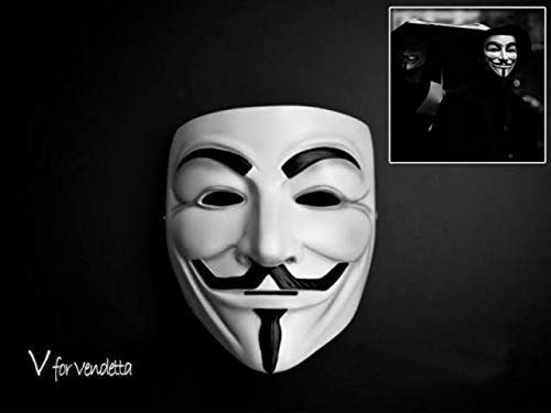 FAVELA Plastic Fawkes Anonymous VIP Edition Face Mask - Perfect Fit for Cosplay, Protest - V for Vendetta Hacker Mask for Men, Women - Image 4