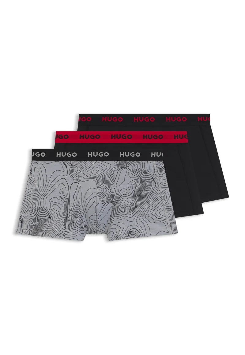 Three-pack of logo trunks in stretch cotton