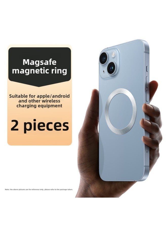 [Magnetic Film] Suitable For Mobile Phone Magnetic Semiconductor Radiator Flat Plate Guide Cold Back Clip Ultra-thin Refrigeration Patch-Color:Magnet Ring [pack Of 2] Specially Customized For Magsafe Wireless Charging  - Image 1