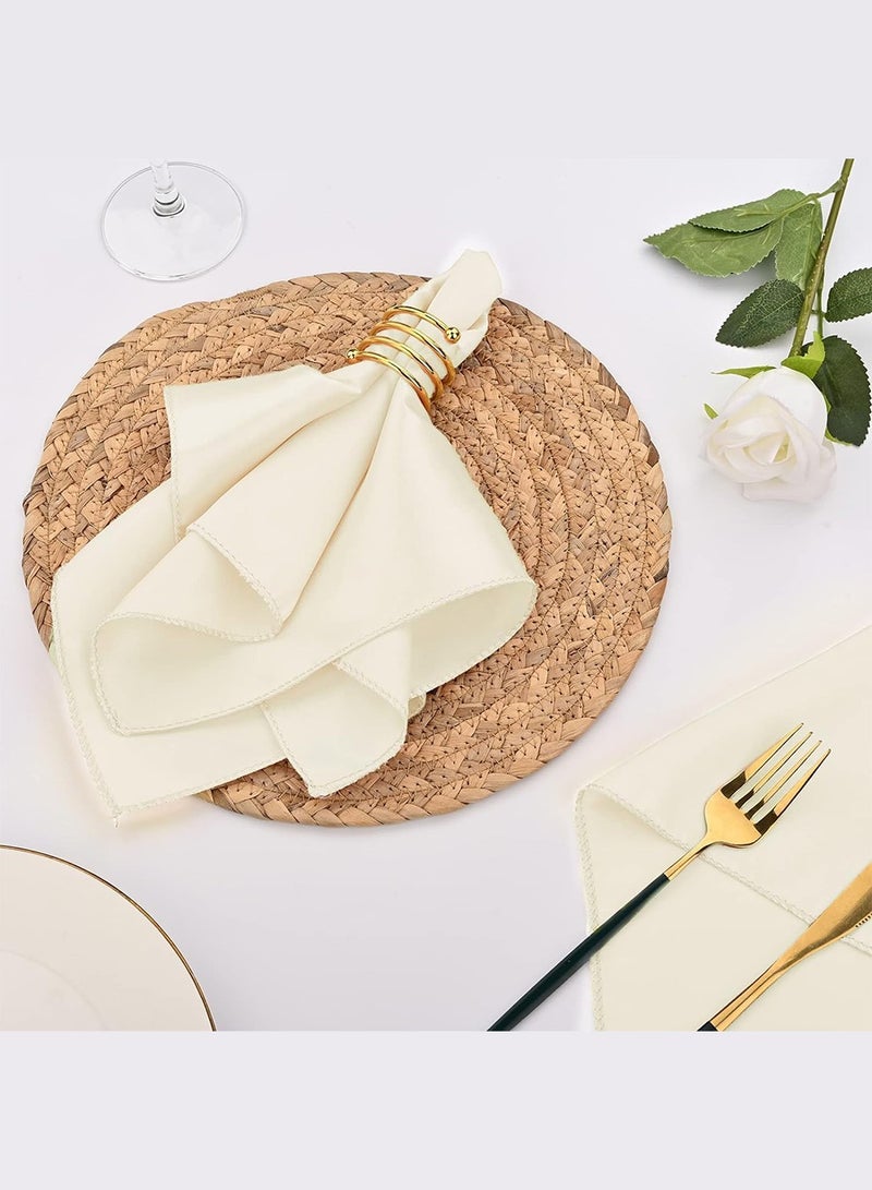 PCOMORE Luxury Satin Napkins Square Table Napkins, Smooth Silk Cloth Napkins 17x17 inch - 10 Pack, Premium Dinner & Wedding Party Napkins -Soft, Washable & Wrinkle-Resistant - Image 3