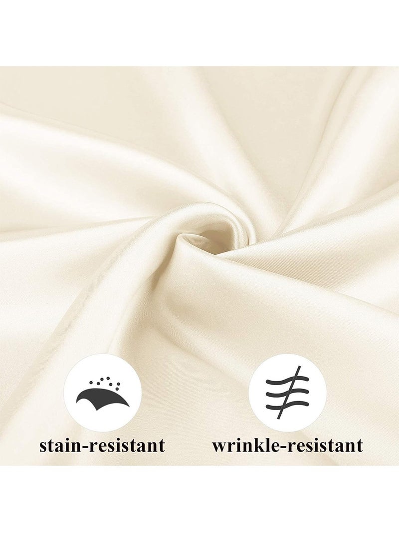 PCOMORE Luxury Satin Napkins Square Table Napkins, Smooth Silk Cloth Napkins 17x17 inch - 10 Pack, Premium Dinner & Wedding Party Napkins -Soft, Washable & Wrinkle-Resistant - Image 5