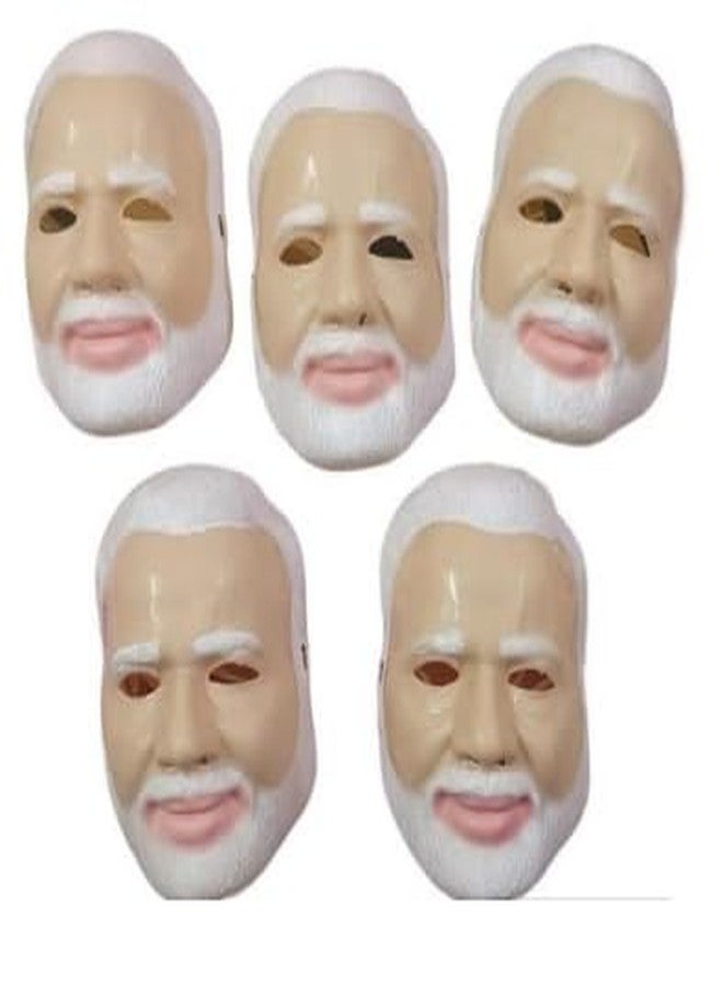 ASBK Decorative Face Masks Collection, Party and Halloween Masks,Various theme Mask Designs(PM Modi JI Mask(pack of 5))