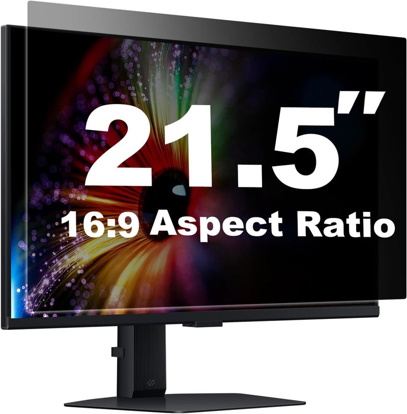 Twugs [1 Pack] Computer Privacy Screen 21.5 Inch, Privacy Screen for Computer Monitor, Anti-Glare & Anti-Blue Light Privacy Filter for Computer Display - Image 1