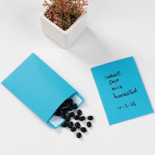 Topeen 100 Pack Seed Envelopes Self-Adhesive Small Coin Envelopes Seed Storage Packets for Garden, Office or Wedding Gift (Colorful, 3 1/4 ×4 1/2 inches) - Image 5