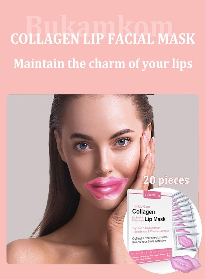 Bukamkom Collagen Lip Masks Bulk(20 Pieces/Box),Lip Mask Sheet Lip Care to Reduce Dark Lips and Lip Lines to Remove Dead Skin Moisture,Bulk Lip Masks Individually Wrapped(20) - Image 5