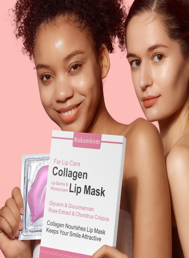 Bukamkom Collagen Lip Masks Bulk(20 Pieces/Box),Lip Mask Sheet Lip Care to Reduce Dark Lips and Lip Lines to Remove Dead Skin Moisture,Bulk Lip Masks Individually Wrapped(20) - Image 2