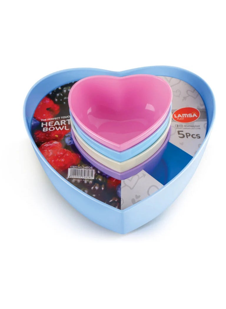 Lamsa Plast Tamsah Plast 5-Piece Plastic Bowl Set | Large Serving Bowl with 4 Individual Eating Bowls | Durable, Food-Grade Material for Parties, Picnics & Daily Use - Image 4