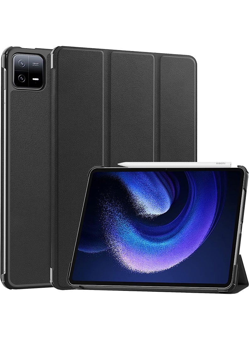 Theodor حافظة واقية قابلة للطي لجهاز Xiaomi Pad 6 / 6 Pro مع قاعدة ثلاثية الطي ونظام الاستيقاظ التلقائي وحماية من الصدمات - Image 1