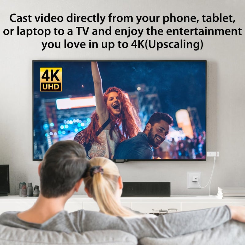 j5create ScreenCast 4K Wireless Adapter Screen Cast from Mobile Phone, Tablet, or Laptop Support for AirPlay, Miracast & Chromecast Mirror Extend for Windows & macOS Wireless Screen Display (JVAW76) - Image 2