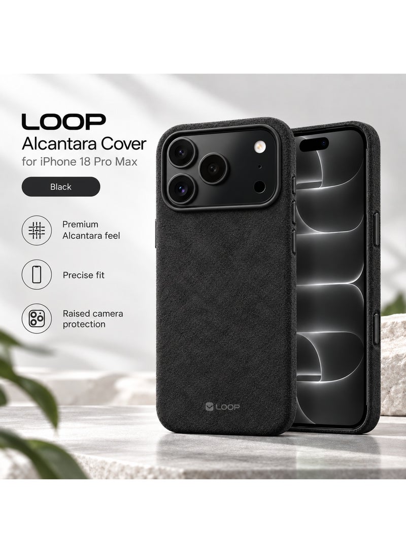 LOOP Alcantara Slim MagSafe Compatible Case for iPhone 18 Pro Max with Metal Buttons - Image 3