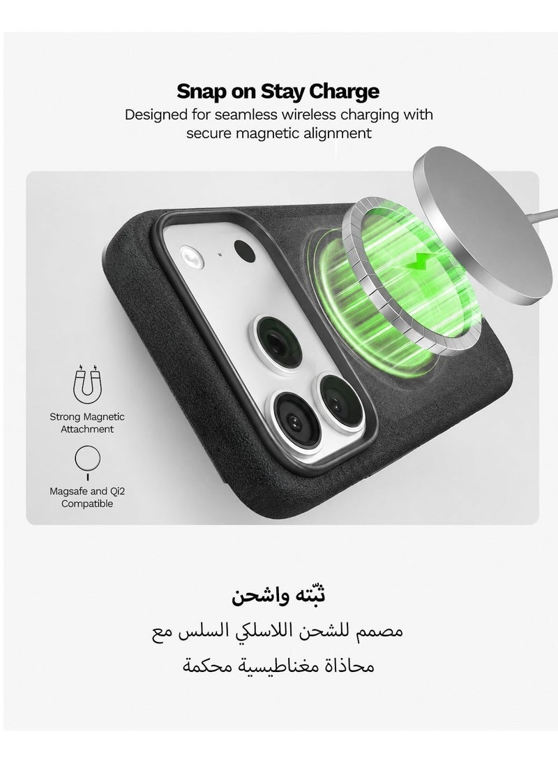 LOOP Alcantara Slim MagSafe Compatible Case for iPhone 18 Pro Max with Metal Buttons - Image 5