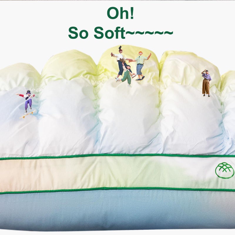 YOUR MOON Fluffy Support Bed Pillow Queen Size, Super Soft Premium Down-Alternative Filling for Sleeping, Luxury Hotel Quality Bed Pillows for Side Sleeper (Rainbow) - Image 2