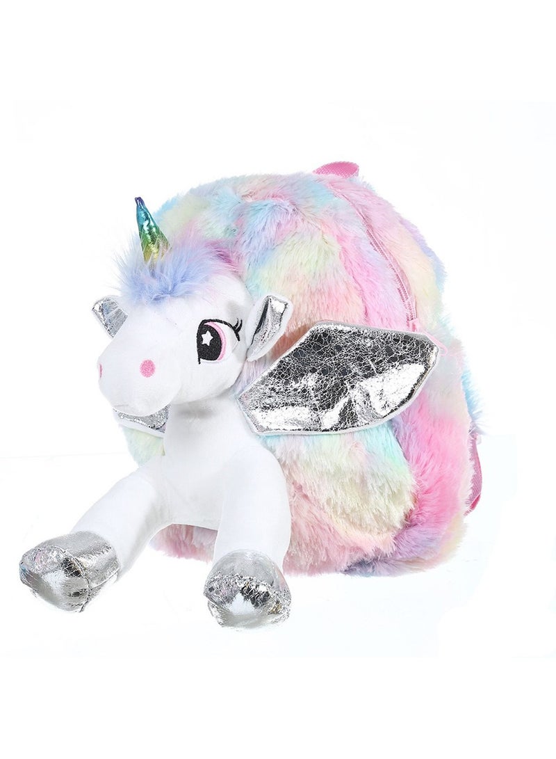 LIMOS kids Unicorn plush backpack cute cartoon Soft travel casual Schoolbag Leisure Bag - Image 2