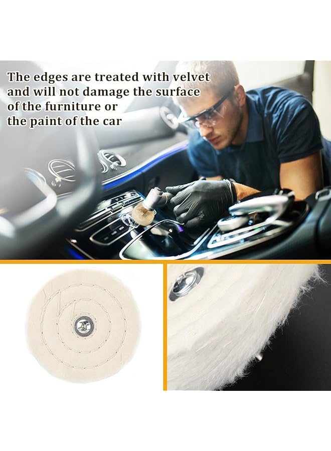 KASTWAVE Buffing Pads Polishing Wheel Kits, Buffing Wheel For Drill For Metal Aluminum Stainless Steel Chrome Wood Plastic Ceramic Glass Woods Fabric Cotton Machine Jewelry (10 Pcs)  - Image 5