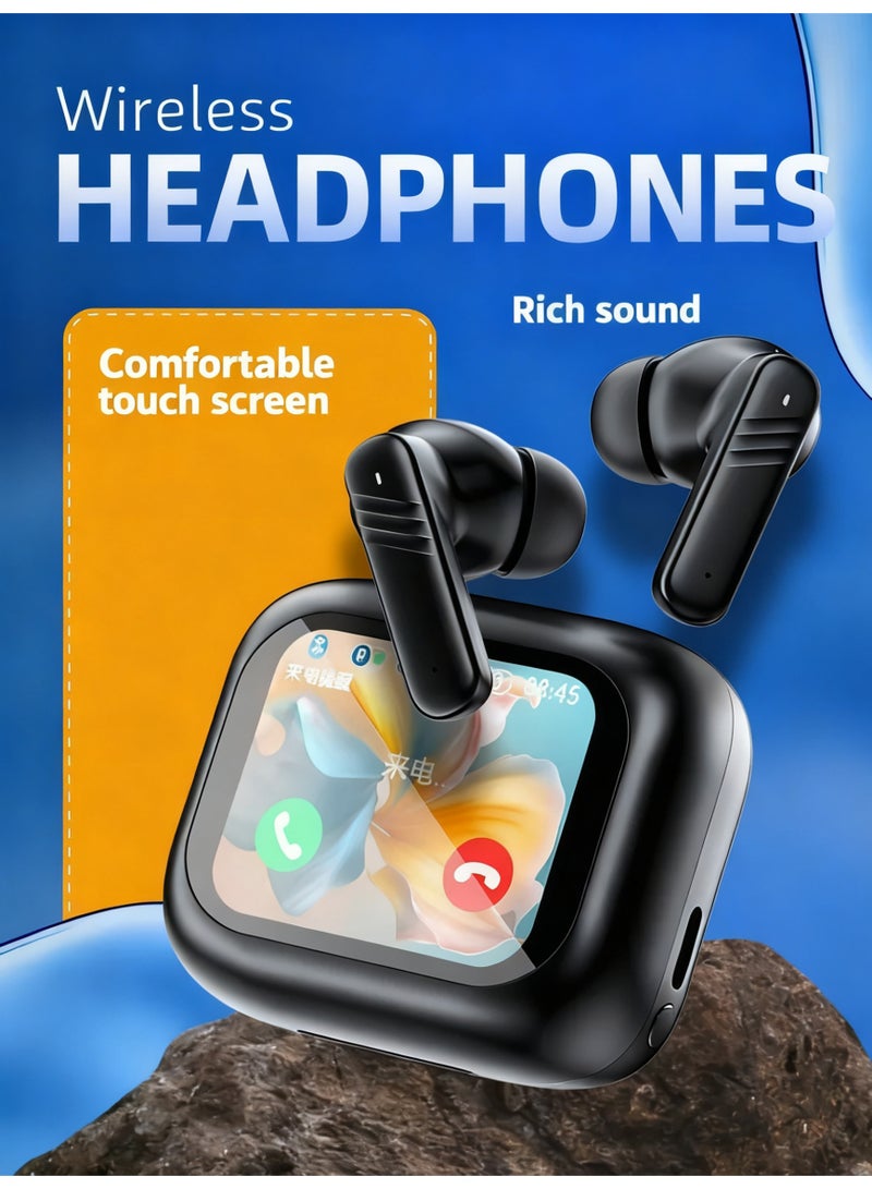 Smart LCD Touchscreen TWS Earbuds - Active Noise Cancellation, 30H Playtime - Image 1