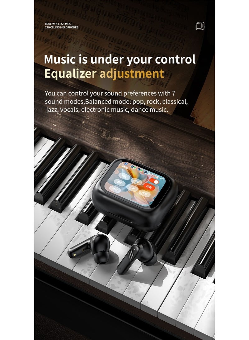 Smart LCD Touchscreen TWS Earbuds - Active Noise Cancellation, 30H Playtime - Image 5