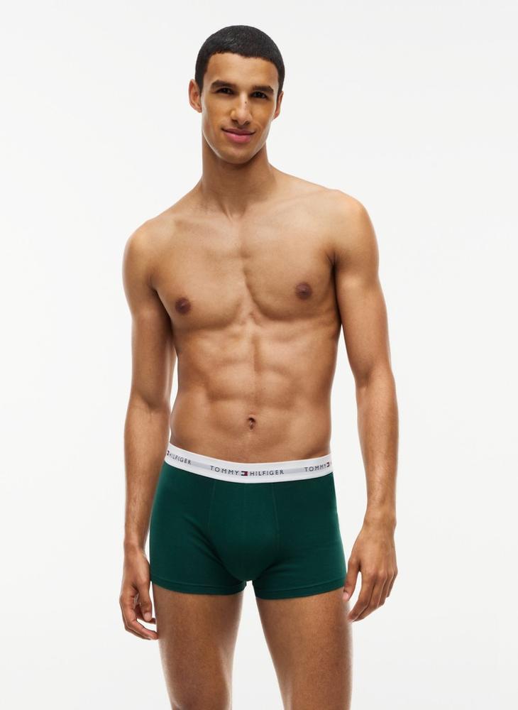 TOMMY HILFIGER 3-Pack Signature Logo Waistband Print Trunks - Image 2