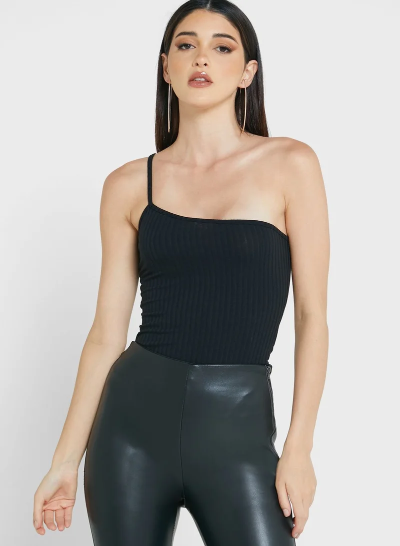 Missguided 2 Pack Ribbed One Shoulder Body