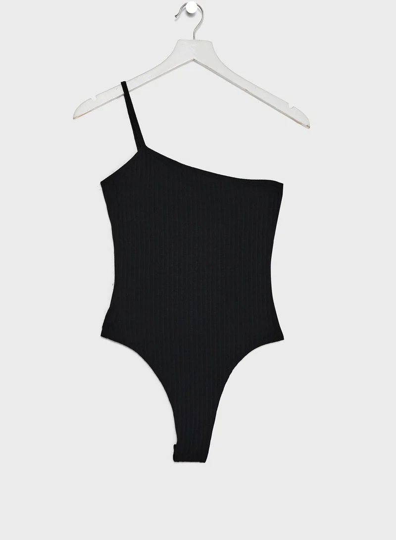 Missguided 2 Pack Ribbed One Shoulder Body