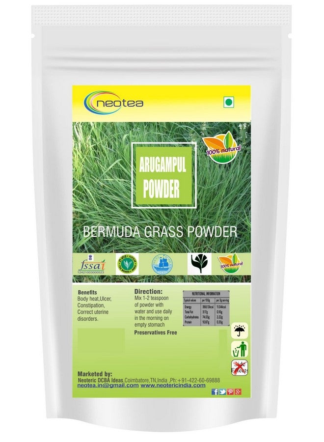 Neotea Arugampul Powder | Bermuda Grass (Cynodon Dactylon) | Bahama Grass | Indian Doab | Doob Grass | Dhub Dactylon | Organic Herbal| Supports Detox, and Immunity | 100% Pure & Natural 300 GM - Image 1