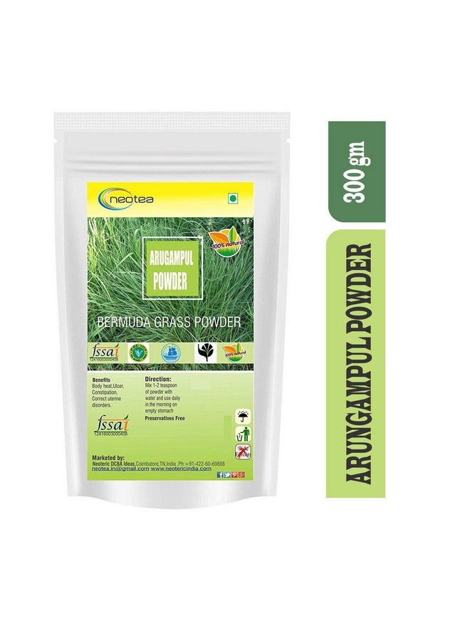 Neotea Arugampul Powder | Bermuda Grass (Cynodon Dactylon) | Bahama Grass | Indian Doab | Doob Grass | Dhub Dactylon | Organic Herbal| Supports Detox, and Immunity | 100% Pure & Natural 300 GM - Image 2
