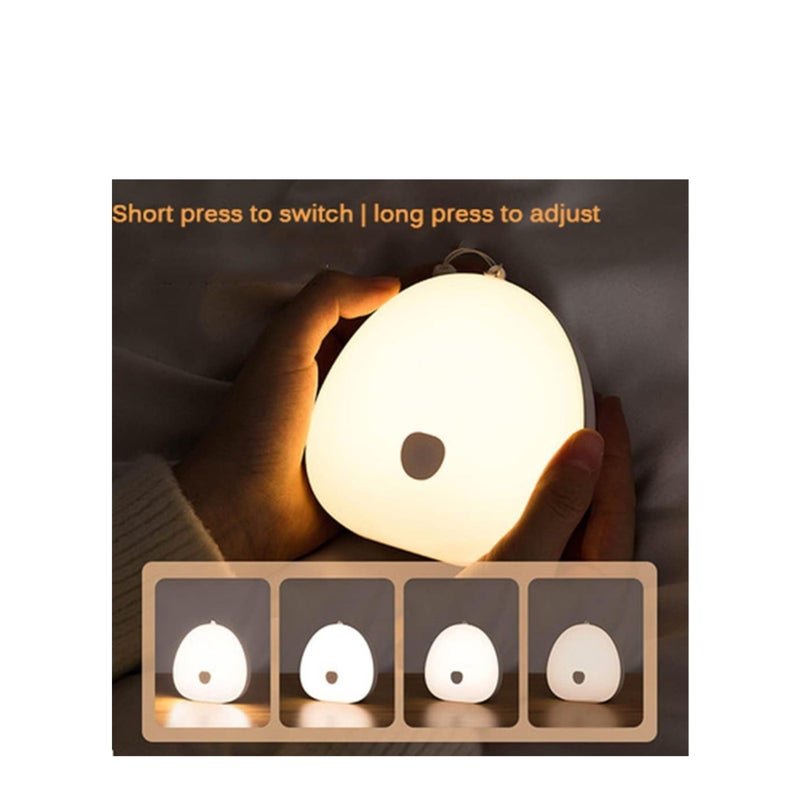 Barakah Kids Night Light, Usb Rechargeable Baby Nursery Lamp With Color Changing Touch Senor, Brightness Adjustable, Dimmable Eye Caring, Hangable, Bedside Table Lamp For Baby Kids Room Bedroom - Image 3