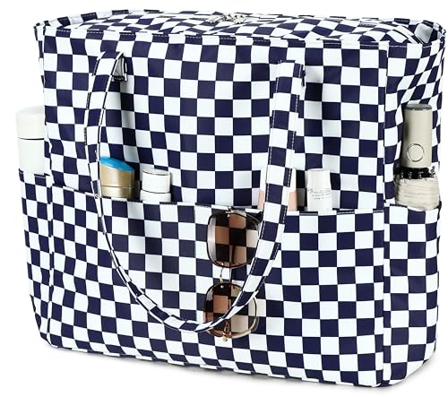 Bluboon Waterproof Beach Tote Pool Bags for Women Ladies Extra Large Carry On Bag With Wet Compartment for Weekender Travel - Image 1